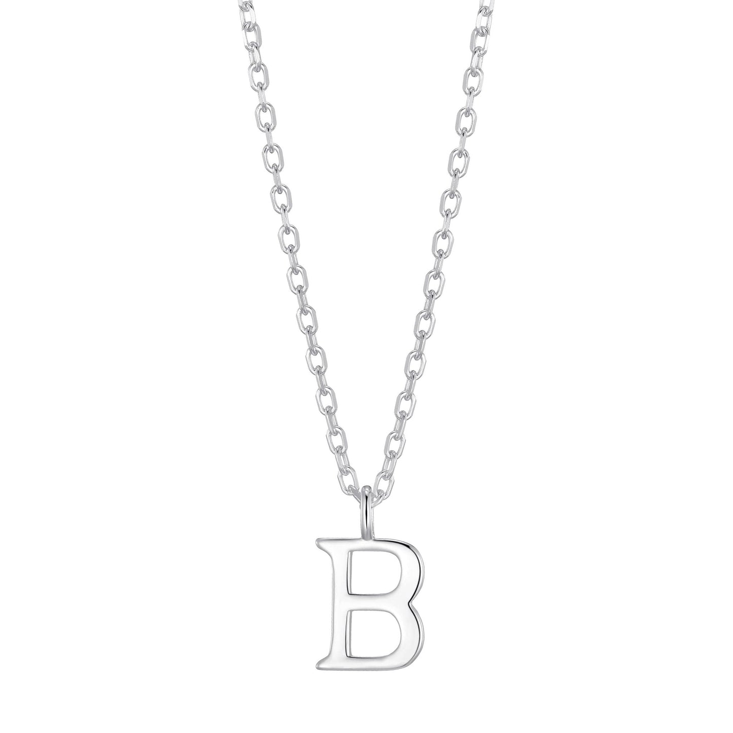 Sterling Silver Initial B Necklace