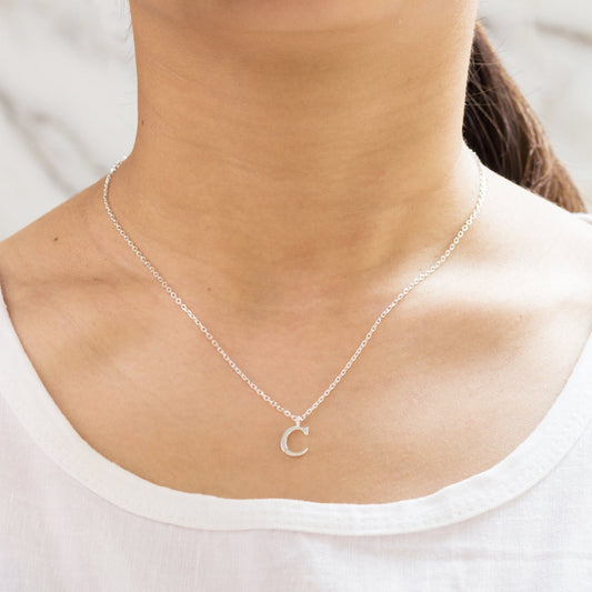 Sterling Silver Initial C Necklace