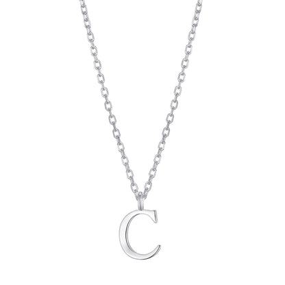 Sterling Silver Initial C Necklace