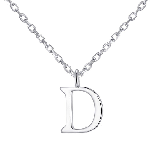 Sterling Silver Initial D Necklace