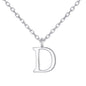 Sterling Silver Initial D Necklace