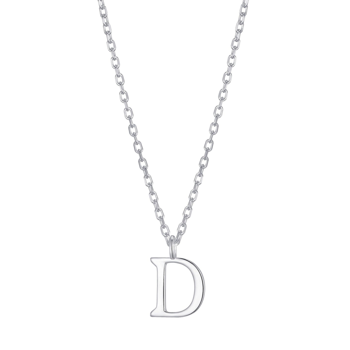 Sterling Silver Initial D Necklace