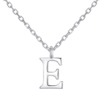 Sterling Silver Initial E Necklace