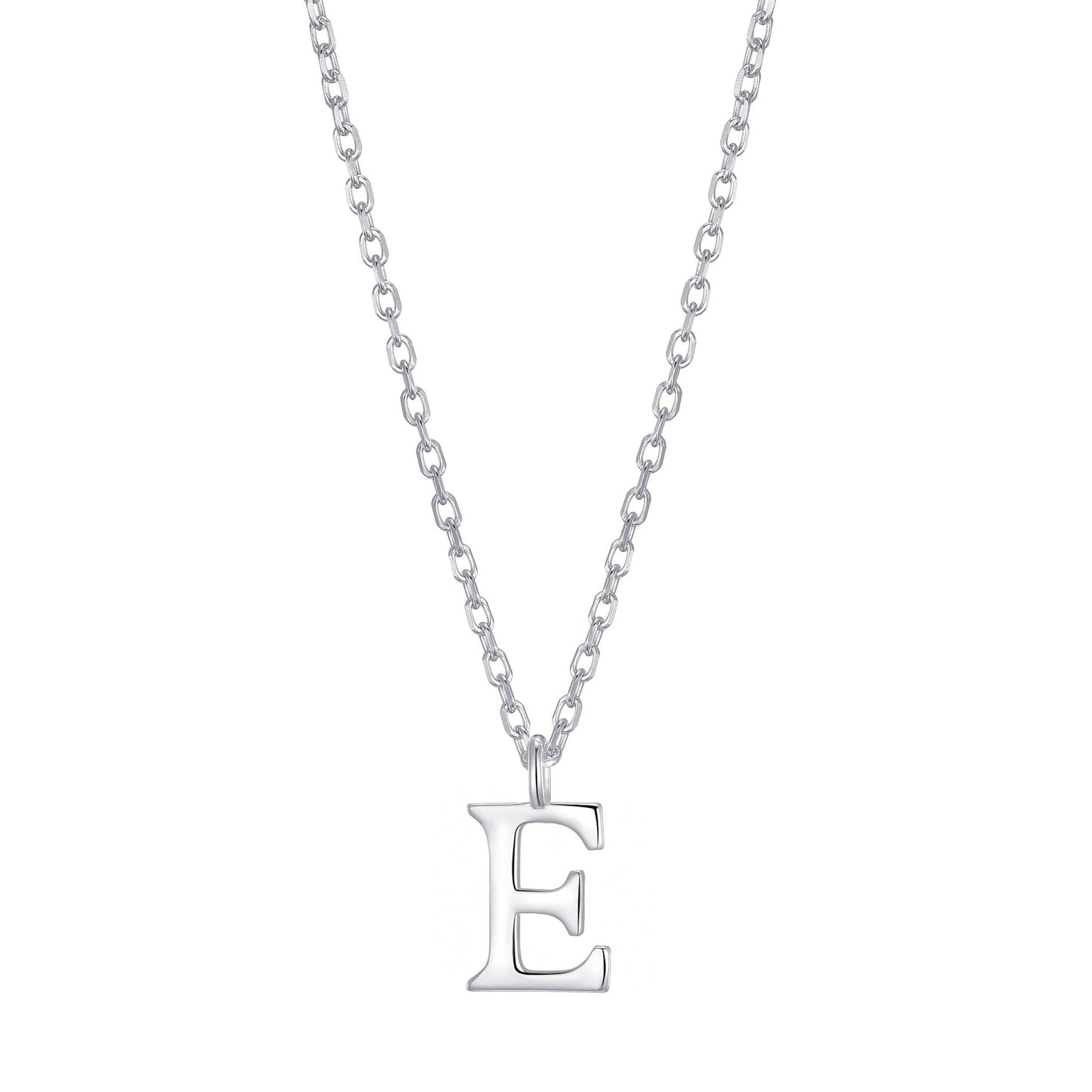 Sterling Silver Initial E Necklace