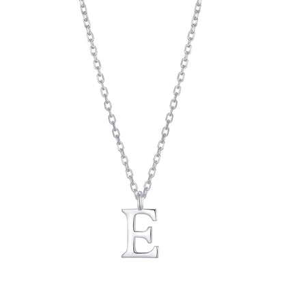 Sterling Silver Initial E Necklace