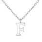 Sterling Silver Initial F Necklace