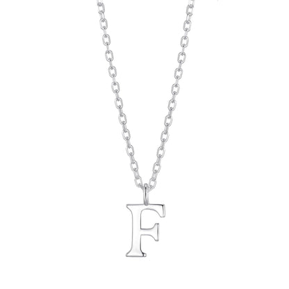 Sterling Silver Initial F Necklace