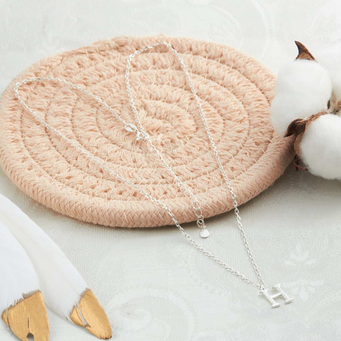 Sterling Silver Initial H Necklace