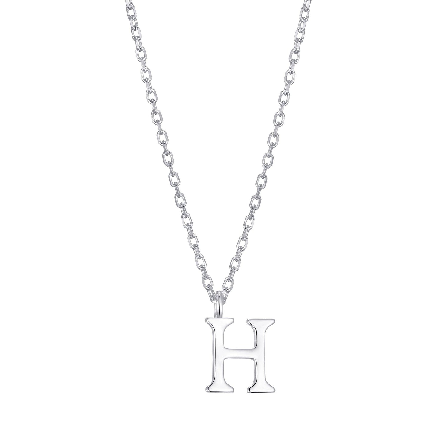 Sterling Silver Initial H Necklace