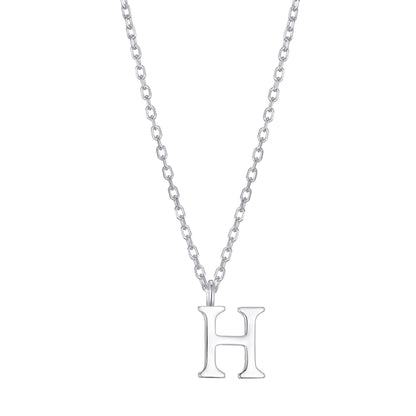 Sterling Silver Initial H Necklace