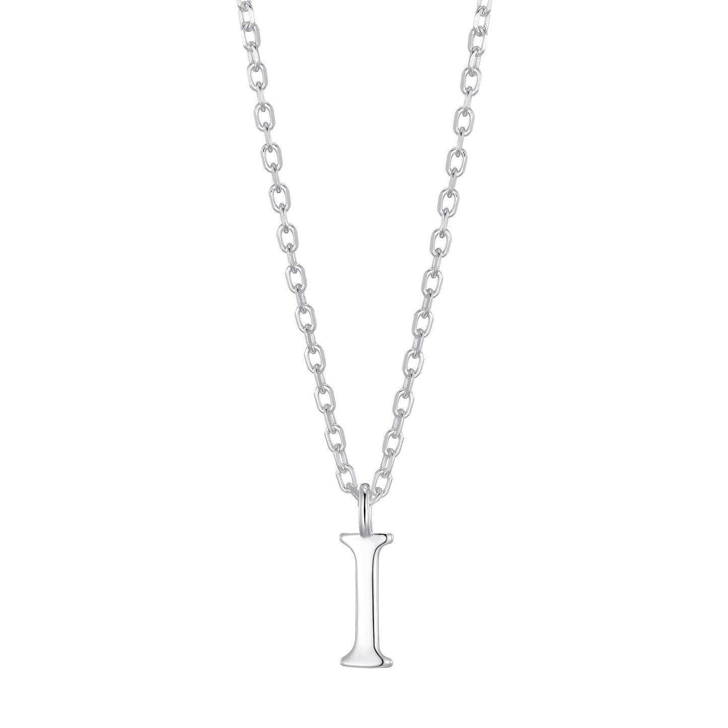 Sterling Silver Initial I Necklace