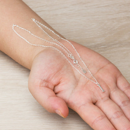 Sterling Silver Initial I Necklace