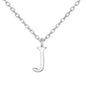 Sterling Silver Initial J Necklace