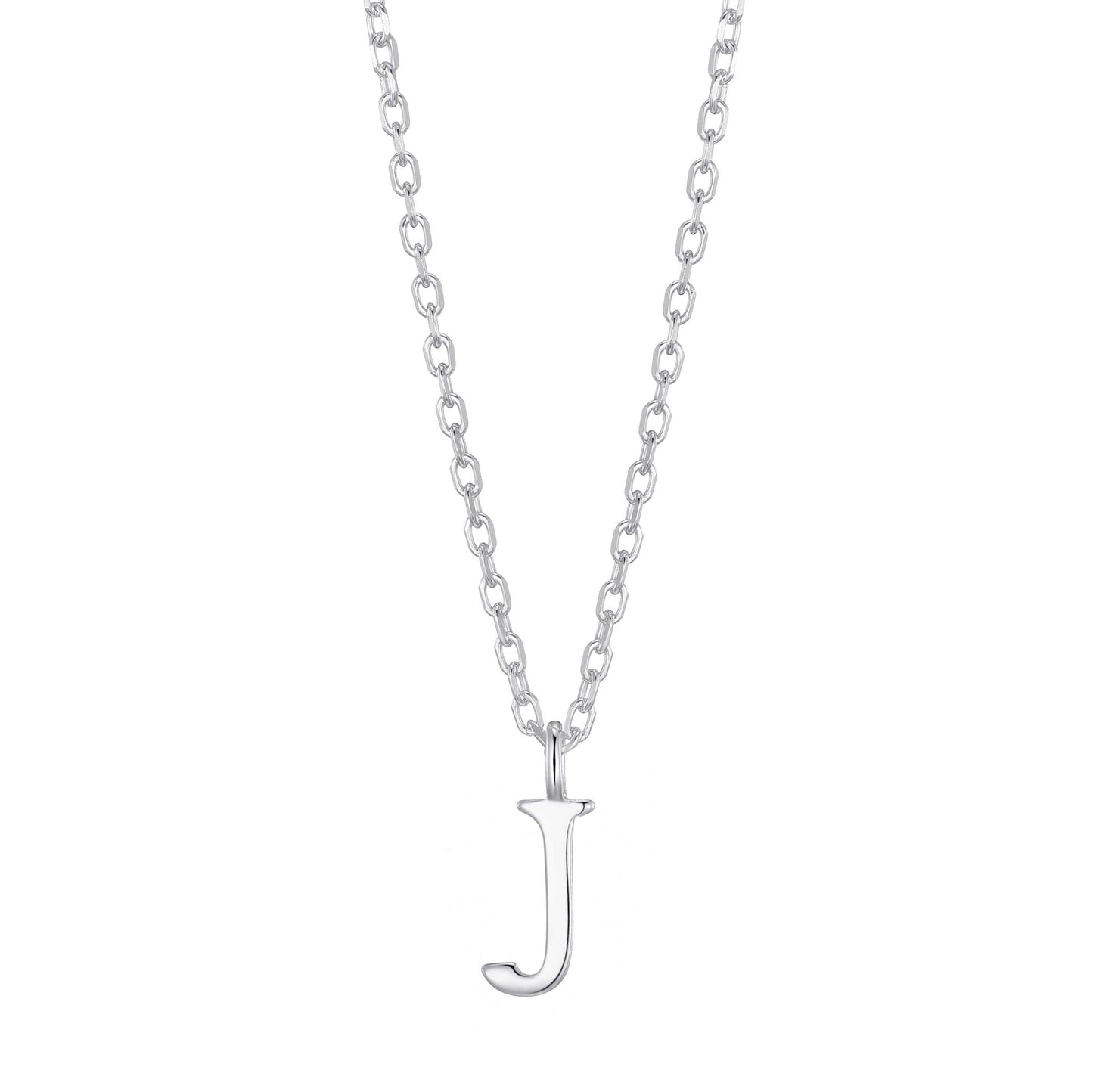 Sterling Silver Initial J Necklace