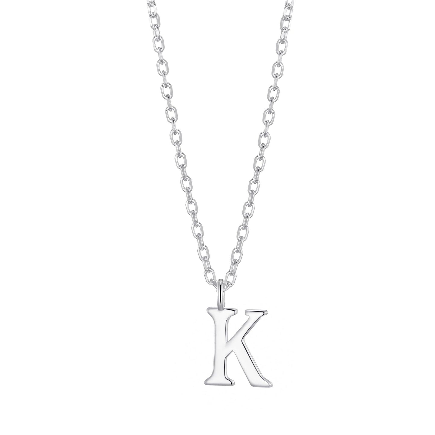 Sterling Silver Initial K Necklace