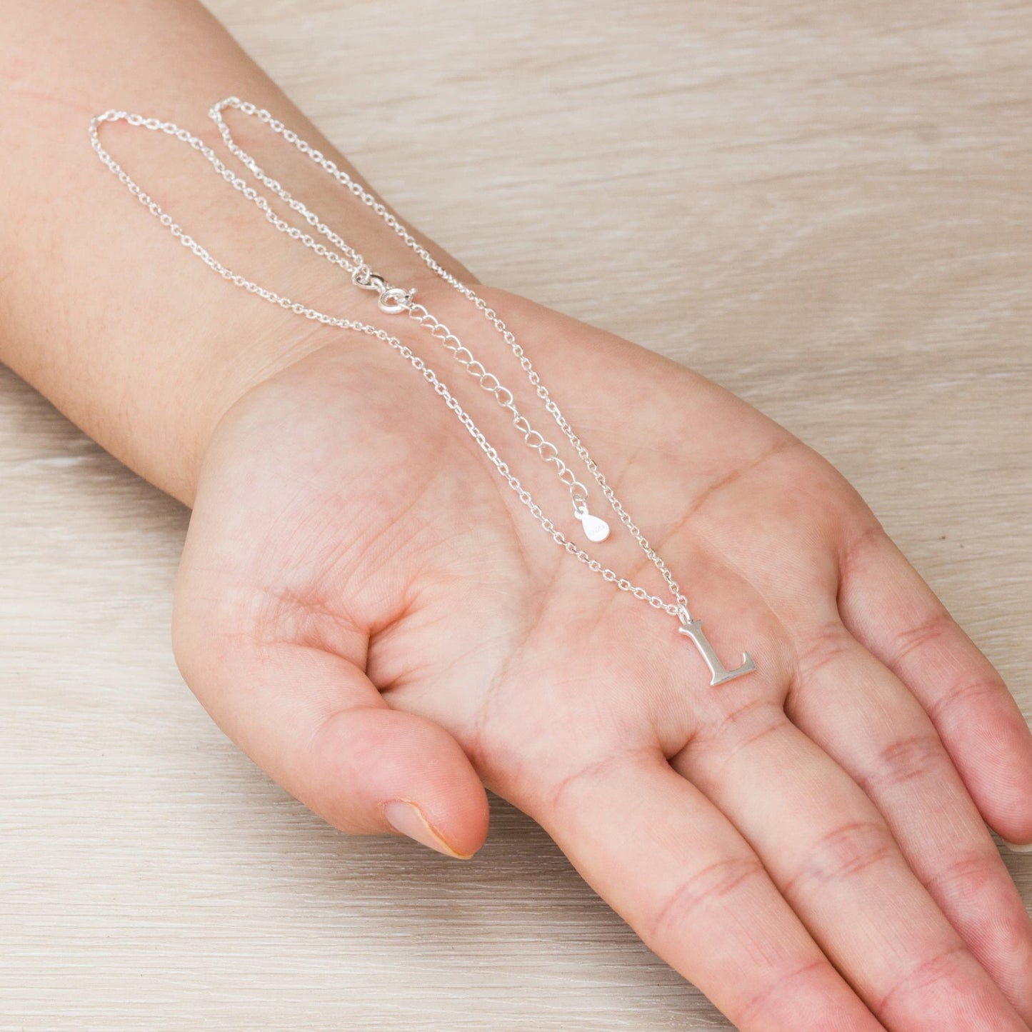 Sterling Silver Initial L Necklace