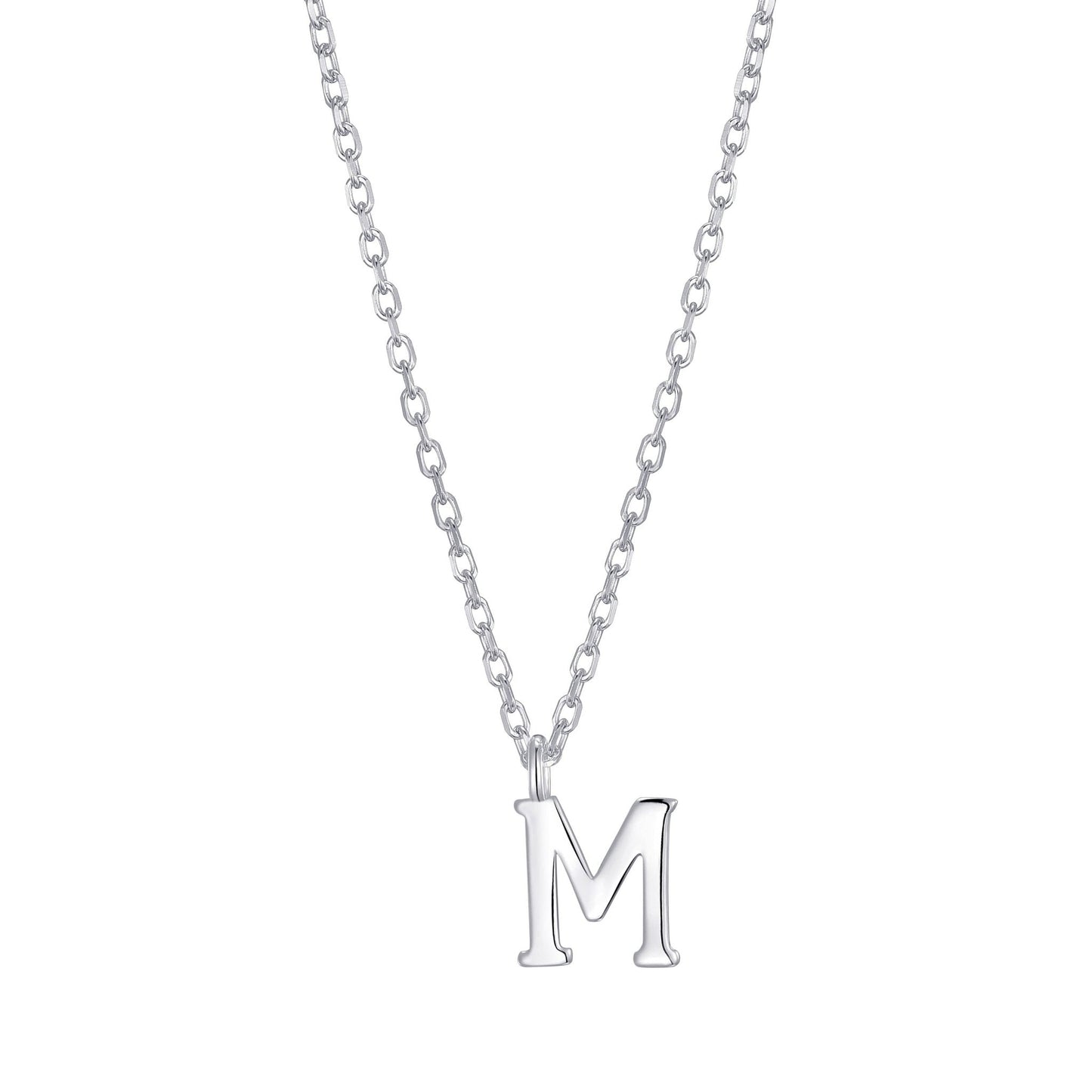 Sterling Silver Initial M Necklace