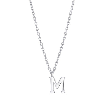 Sterling Silver Initial M Necklace