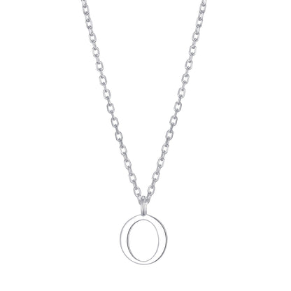 Sterling Silver Initial O Necklace