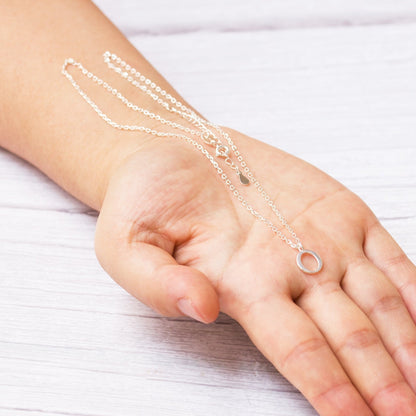 Sterling Silver Initial O Necklace