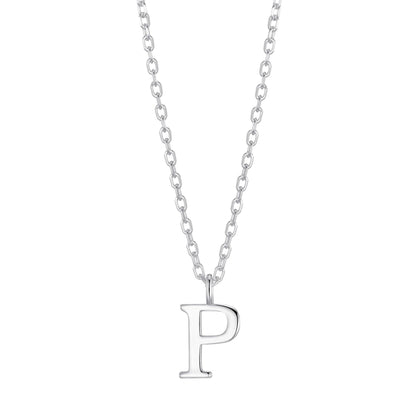 Sterling Silver Initial P Necklace