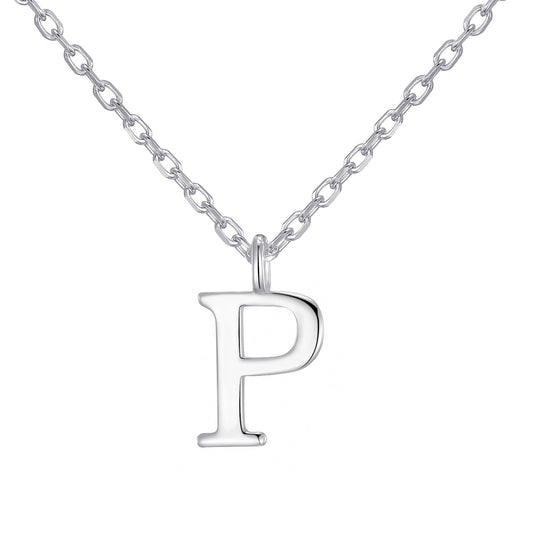 Sterling Silver Initial P Necklace