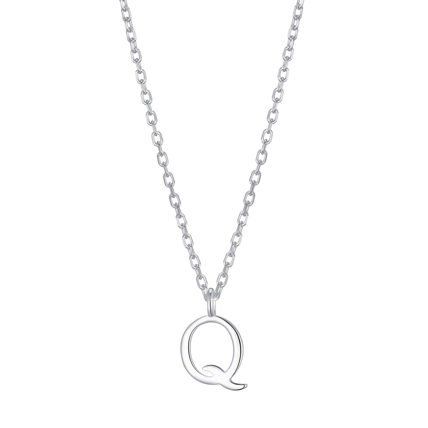 Sterling Silver Initial Q Necklace