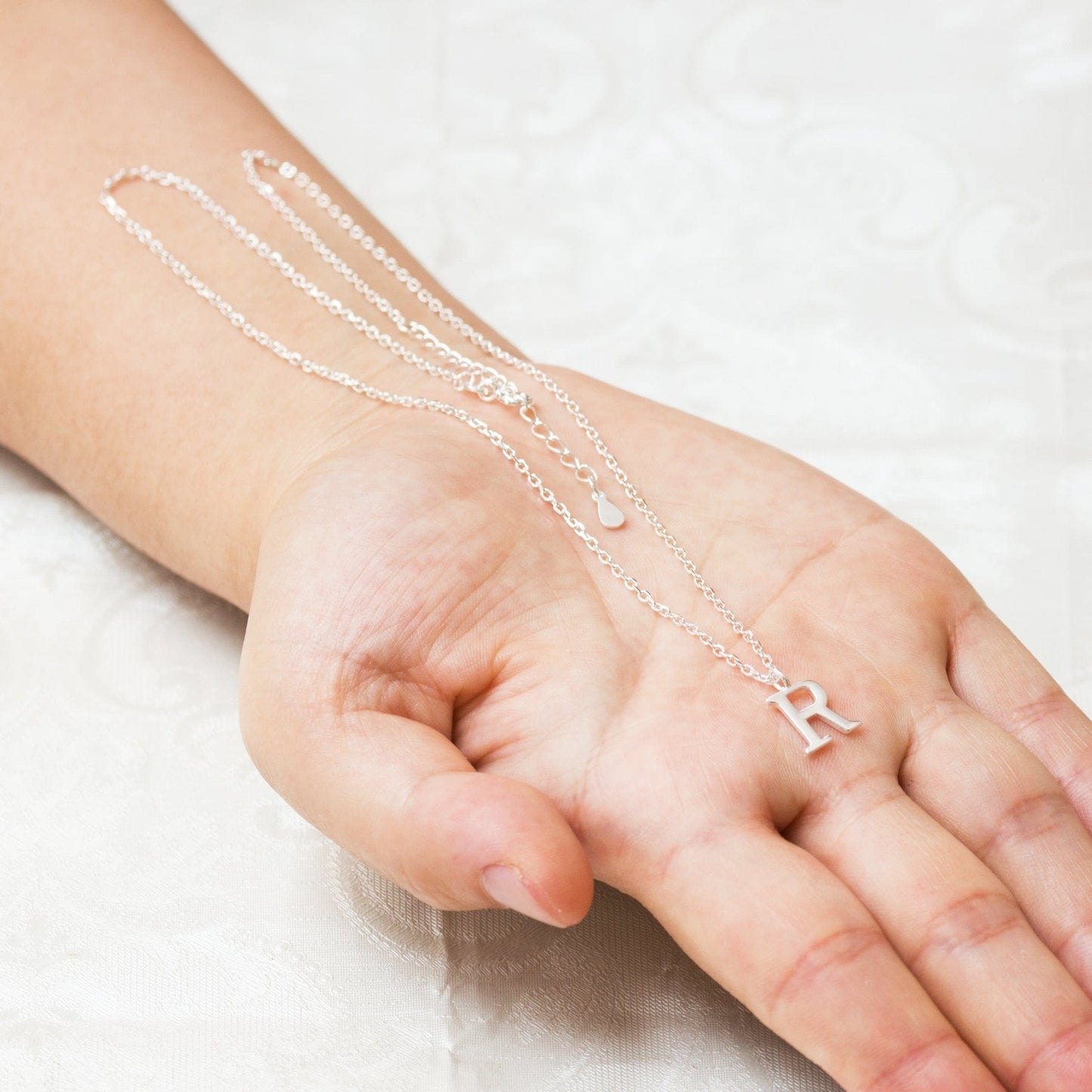 Sterling Silver Initial R Necklace