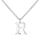 Sterling Silver Initial R Necklace