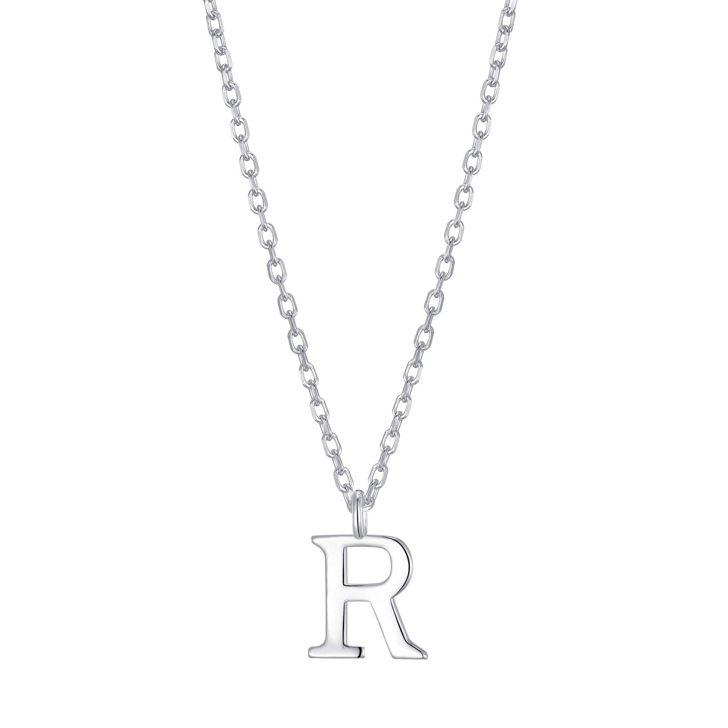 Sterling Silver Initial R Necklace