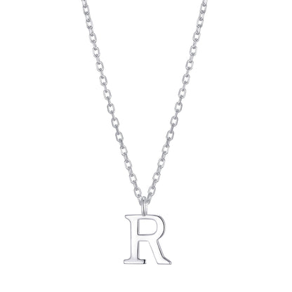 Sterling Silver Initial R Necklace