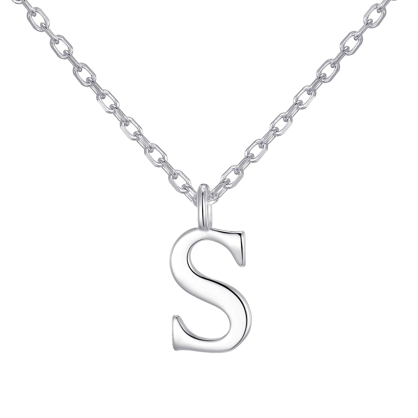 Sterling Silver Initial S Necklace