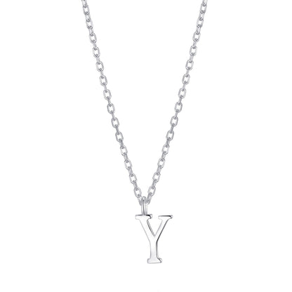 Sterling Silver Initial Y Necklace