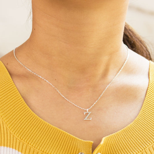 Sterling Silver Initial Z Necklace