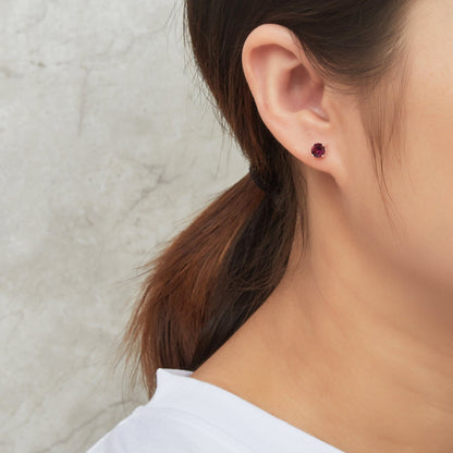 Sterling Silver June (Alexandrite) Birthstone Earrings Created with Zircondia® Crystals