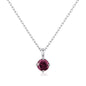 Sterling Silver June (Alexandrite) Birthstone Necklace Created with Zircondia® Crystals