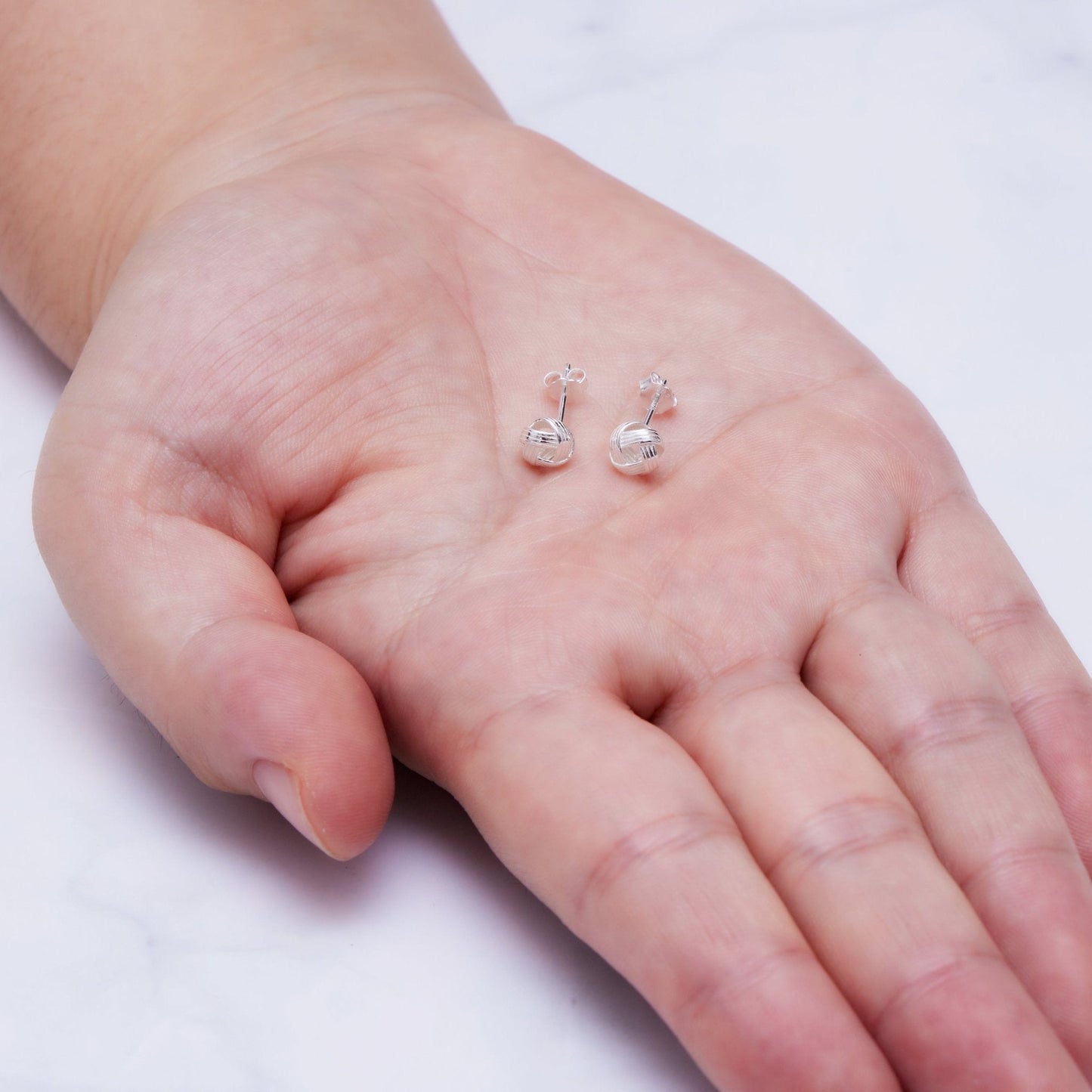 Sterling Silver Knot Earrings