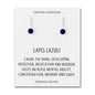 Sterling Silver Lapis Gemstone Drop Earrings with Quote Card