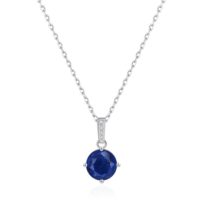 Sterling Silver Lapis Gemstone Necklace
