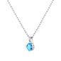 Sterling Silver Light Blue Necklace Created with Zircondia® Crystals