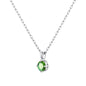 Sterling Silver Light Green Necklace Created with Zircondia® Crystals