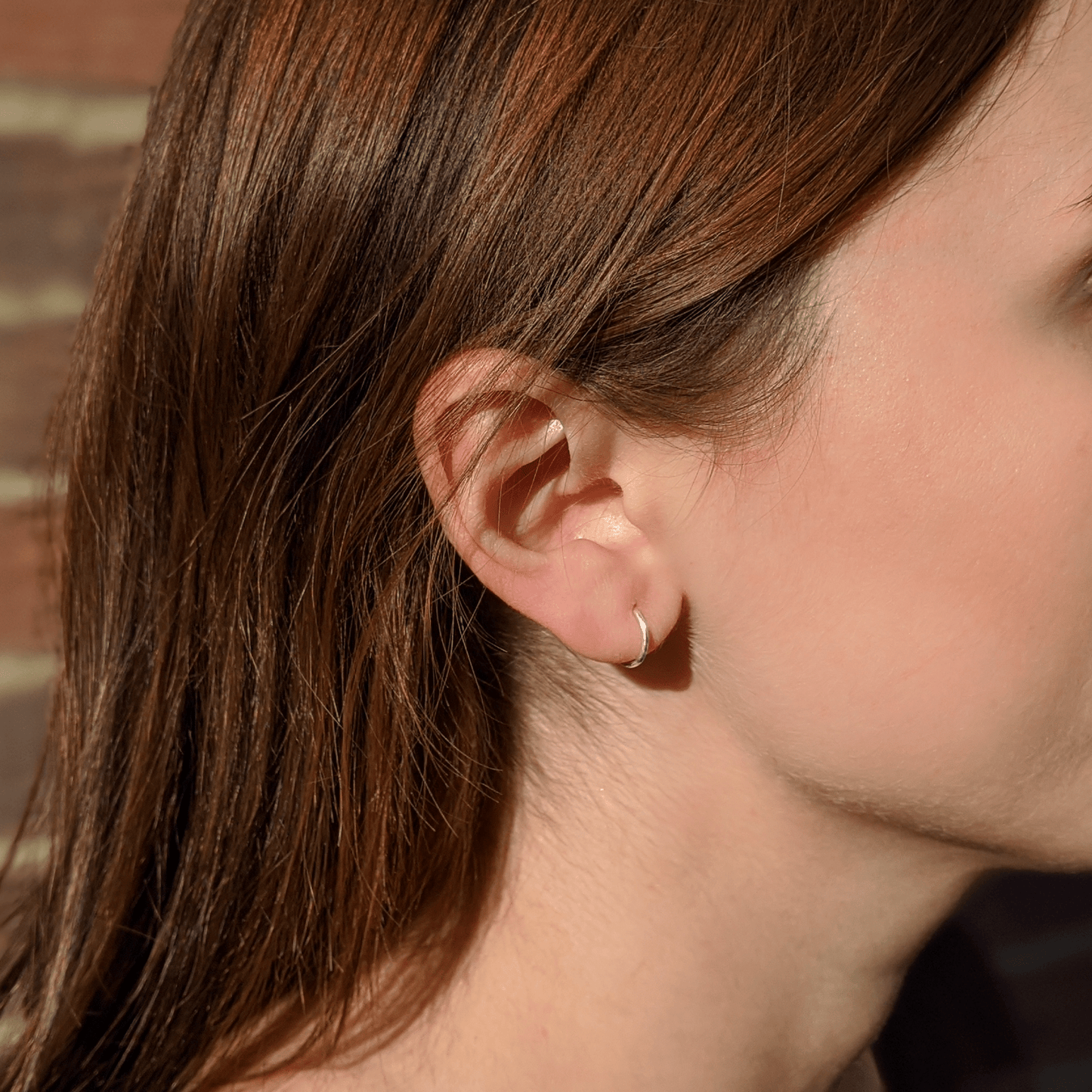 Sterling Silver Micro Thread Hoop Earrings