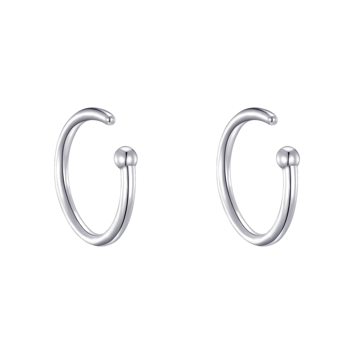 Sterling Silver Micro Thread Hoop Earrings