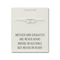 Sterling Silver Mother and Daughter Quote Heart Link Bracelet