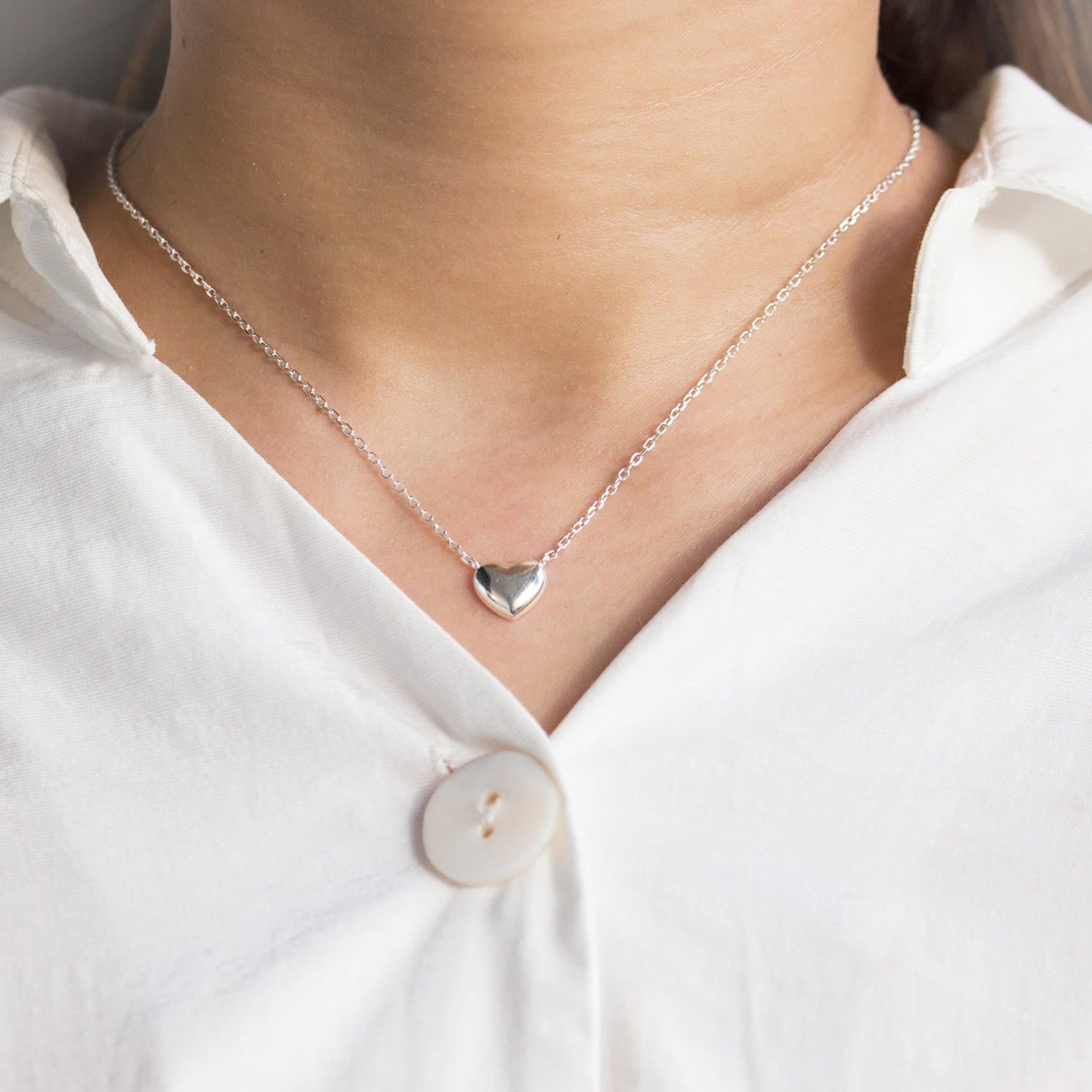Collier cœur en argent sterling avec citation mère-fille