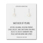 Sterling Silver Mother of Pearl Gemstone Drop Earrings with Quote Card