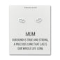 Sterling Silver Mum Quote Heart Link Earrings
