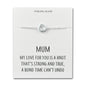 Sterling Silver Mum Quote Knot Bracelet