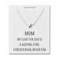 Sterling Silver Mum Quote Star Necklace