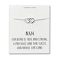 Sterling Silver Nan Quote Heart Link Bracelet
